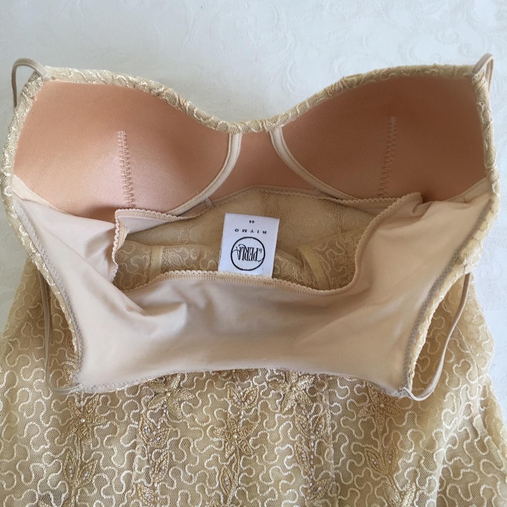 La perla nude floral embroidered camisole - Picture 7 of 8